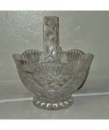 VTG 8&quot; Lead Crystal Footed Basket Made in Slovakia Fan Design Scalloped ... - €19,15 EUR