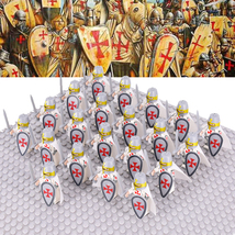 21PCS Medieval Castle The Crusaders Knights Templar Minifigure Bricks MOC Toys - £23.58 GBP