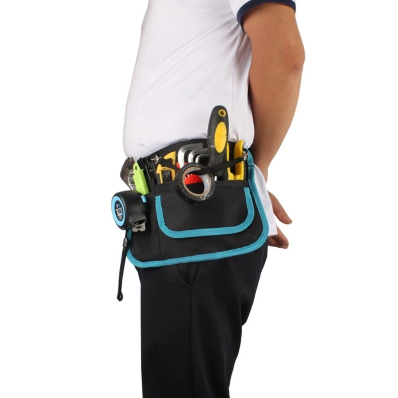 Large Capacity Waist Heavy Duty 1680D Ox Utility Belt Nurse Waist Pack Bag Black - £50.32 GBP