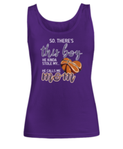Basketball Mom Tank Top There&#39;s This Boy - Basketball Purple-W-TT - £15.99 GBP