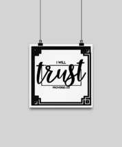 Religious Poster Trust Proverbs 3:5 Post-10x10  - £18.70 GBP