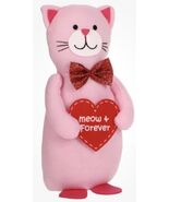 Valentines/B-Day 10”Decorative Freestanding Cute Cat W Heart “Meow &amp; For... - $304.99 MXN