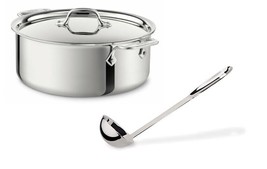 All-clad D3 Stainless  3-ply Bonded 6-qt Stockpot NO LID (DEMO) W/14in L... - $74.79