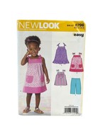 New Look Sewing Pattern 6796 Toddler Size 1/2-4 Girls Dress Pants - $8.99