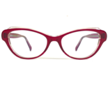 Caroline Abram Eyeglasses Frames BINETTE 41 Clear Red Cat Eye Full Rim 5... - $281.32