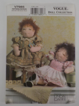 VOGUE DOLL COLLECTION PATTERN #V7985 15&quot; BABY DOLLS &amp; CLOTHES W/ FACE UN... - £7.89 GBP