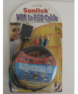 Sonitek VGA to RGB Cable 6ft SN-VC-VG3R06 - $18.25 CAD