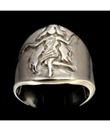Sterling silver Virgo ring Zodiac Horoscope symbol Earth Star sign high polished - $85.00