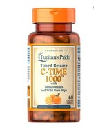 Puritan’s Pride Vitamin C Time 1000 mg 60 Ct with Rose Hips Timed Release - $13.70 CAD