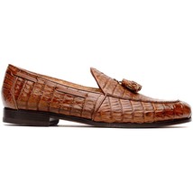 Bianchi Genuine Caiman Crocodile Dress Loafer Bay Apache image 5
