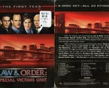 LAW &amp; ORDER SPECIAL VICTIMS UNIT FIRST YEAR 6 DISCS DVD UNIVERSAL VIDEO ... - $19.95