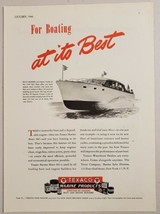 1946 Print Ad Texaco Marine Products 1947 Elco Cruiser Boats - $15.28