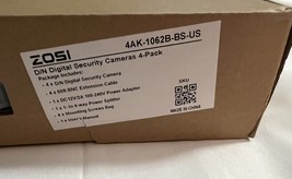 ZOSI (4AK-1062B-BS-US) 4 Cameras, 1080p Security Cameras Only  BLACK - £59.01 GBP
