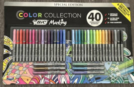 Bic Special Edition 40 Assorted Permanent Markers Metallic Fine &amp; Ultra Fine NEW - $27.67