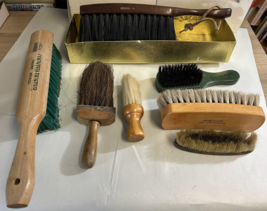 Vintage brush lot 7 clothes shoes counter Stanley Diane Mohawk 1 primitive &amp; MCM - $64.35