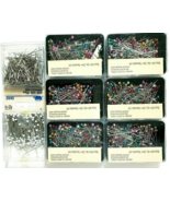 Sewing Pins With Colored and White Bead Heads Sewing Jewelry Crafts 8 Pk... - £11.23 GBP