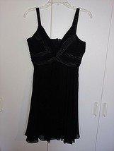 S.L. Fashions Ladies Black COCKTAIL/PARTY DRESS-8-BARELY WORN-PADDED CUPS-SHEER - £9.56 GBP