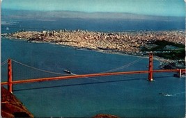 Air View Golden Gate Bridge San Francisco California Postcard - £7.86 GBP