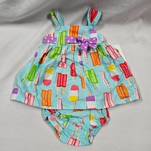 Vintage Baby Dress 6-9 m Allison Ann Colorful Popsicle Summer Sundress Clothes - £12.66 GBP
