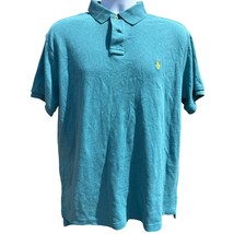 Polo Ralph Lauren Teal Yellow Pony Custom Fit Short Sleeve Shirt L Green... - $559.68 MXN