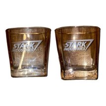 Set of 2 Marvel Whiskey Glass Stark Industries Amber 2016 Iron Man - £19.42 GBP