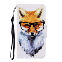 Anymob iPhone Nerdy Fox Cartoon Flip Phone Cases Magnetic Leather Wallet Case - £22.74 GBP