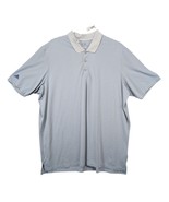 Adidas Golf Men&#39;s 2XL Polo Shirt Climacool Gray Blue Striped Breathable ... - $372.06 MXN