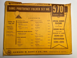 SAMS PHOTOFACT FOLDER SET NO. 570 MARCH 1962 MANUAL SCHEMATICS - $4.95