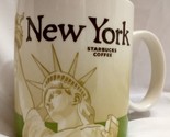 STARBUCKS NEW YORK Collector Series Mug 2011 Green Statue of Liberty 16 Oz - £11.97 GBP