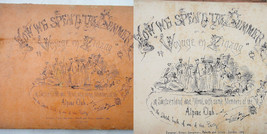 1864 Antique How We Spent The Summer Alpine Club Voyage Zigzag Tuckett Sketch Bk - £178.88 GBP