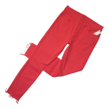 NWT Mother Stunner Ankle Fray in Tomato Play Date Red Stretch Skinny Jeans 30 - £93.20 GBP