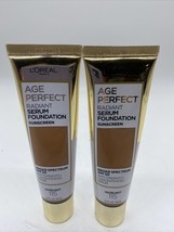 (2)Loreal Age Perfect 115 Hazelnut Radiant Serum Foundation Sunscreen 1.... - $93.63 MXN