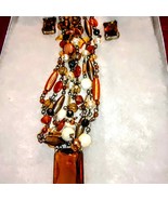 Beautiful old vintage Avon necklace and earring set - $38.61