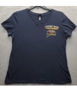 Harley-Davidson Motorcycle Shirt Top Women L Multi Graphic Print V-Neck ... - $33.32 CAD