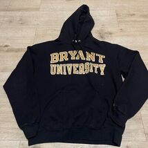 Bryant University Champion Hoodie Sweatshirt Mens Size Medium Black Gold... - $23.70