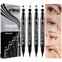 Evpct 4In1 Star Flowers Hearts Moon Face Makeup Stamps Eyeliner Stamps Shapes Ma - £10.26 GBP