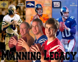 Peyton Manning Eli &amp; Archie 8X10 Photo Colts Giants Saints Broncos Nfl Football - £3.94 GBP