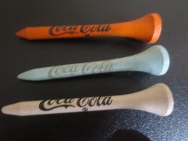 Set of 5 Coca-Cola Golf tees Different Colors - $2.48
