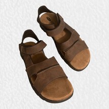 Mens NEW DR SCHOLLS Size 13 Brown Complex Cool Fit Memory Foam Sandals - £26.75 GBP