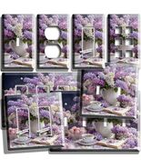 STILL LIFE  LILAC FLOWERS VASE COOKIES BOOK LIGHT SWITCH WALL PLATE OUTL... - $9.99+