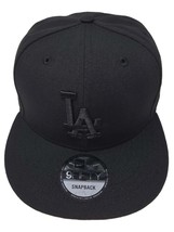 Los Angeles Dodgers Authentic New Era 9FIFTY Blackout Snapback Baseball Cap - £27.07 GBP