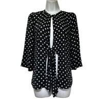 revolve L&#39;Academie low knot star print Open Front blouse Size XS - $29.69
