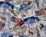 Cotton USA Congress Presidents Patriotic Flags Fabric Print by the Yard ... - $12.95