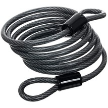 BRINKS - 6 ft x 1/4&quot; Flexible Steel Loop Cable - Heavy Duty Vinyl Wrap for Corro - £18.00 GBP