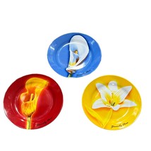 Givenchy Paris Collectible Decorative Plates Set of 3 Red Yellow Blue 8&quot; - £49.87 GBP