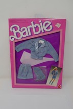 Mattel 1987 Barbie The Jeans Look Fashions #4329 Jean Jacket Skirt Boots - £31.46 GBP