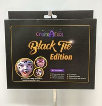 Create A Face Black Tie Edition Professional Halloween Makeup Kit &amp; Sten... - $18.64