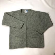 LL Bean Women&#39;s Wool Blend Full Zip Long Sleeve Sweater Size Medium - £19.46 GBP