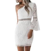 sexy white dresses for women Lace Off Shoulder Cocktail Party Pencil Short Midi  - £27.07 GBP