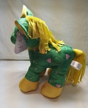 Sugar Loaf Plush Unicorn Stuffed Animal 12" Green Yellow Quilted 2007 - $13.76